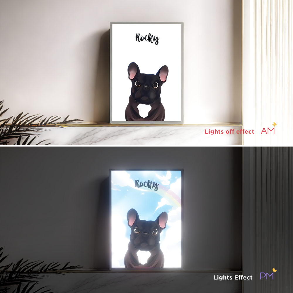 Anime pet night light customization, USB plug 3-tone lighting atmosphere light, home decoration light gift for pet lovers