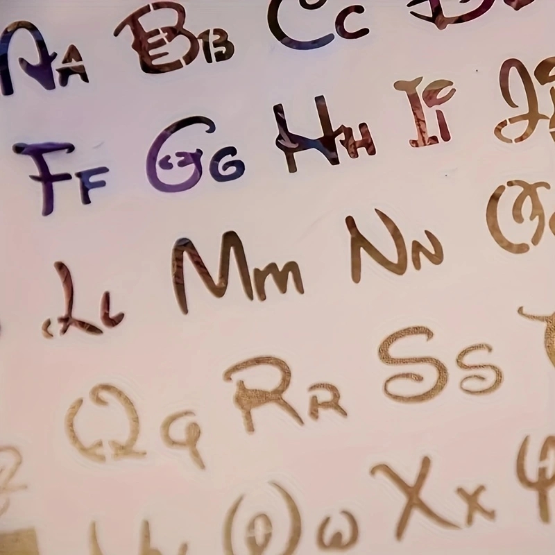 Plantillas de letras del alfabeto para manualidades, plantilla de pintura, álbum de recortes, estampado en relieve, tarjeta de álbum, tarjetas de papel decorativas en relieve