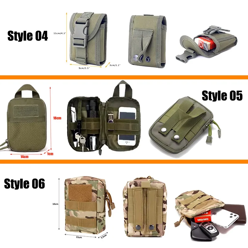 OPHIDIAN กระเป๋า MOLLE กระเป๋าเกียร์เอวกระเป๋าผู้ชายกระเป๋าโทรศัพท์แคมป์ล่าสัตว์อุปกรณ์เสริมเข็มขัด Fanny Pack EDC Pack