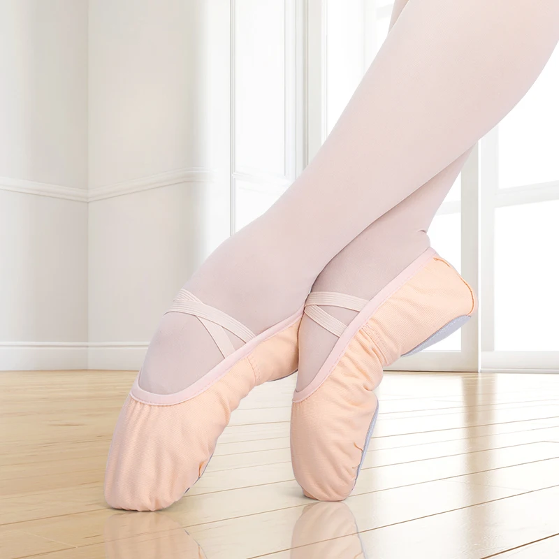 Chaussures de ballet en toile pour femmes, pantoufles de danse pour filles, semelle fendue, chaussures de ballerine AqYoga pour enfants et adultes