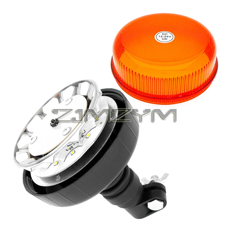 12V 24V Emergency Strobe Light Warning Beacon Rotating Light With Screws 12 LED Pole Mounted Flashing Light