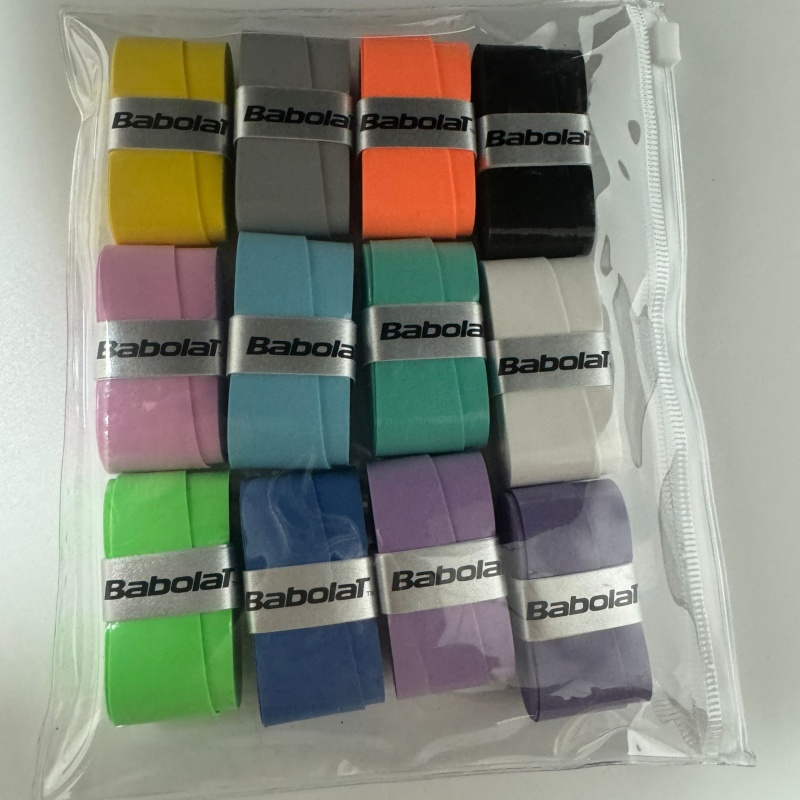 12PCS Babolat แร็กเก็ต Overgrip เหงื่อ Band Absorption เทนนิสแบดมินตันแร็กเก็ตมือกาวเทนนิส Grip PU Non SLIP Overgrip
