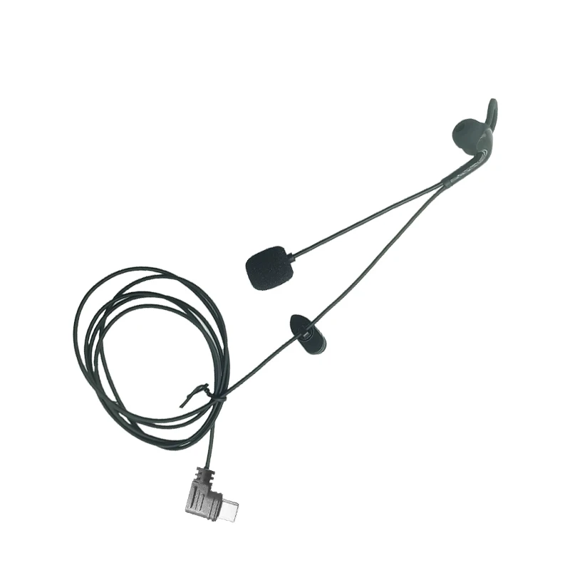 Fone de ouvido intra-auricular para árbitro, interface tipo C, adequado para EJEAS V6 Pro + /V4 Plus, capacete de motocicleta, intercomunicador Bluetooth