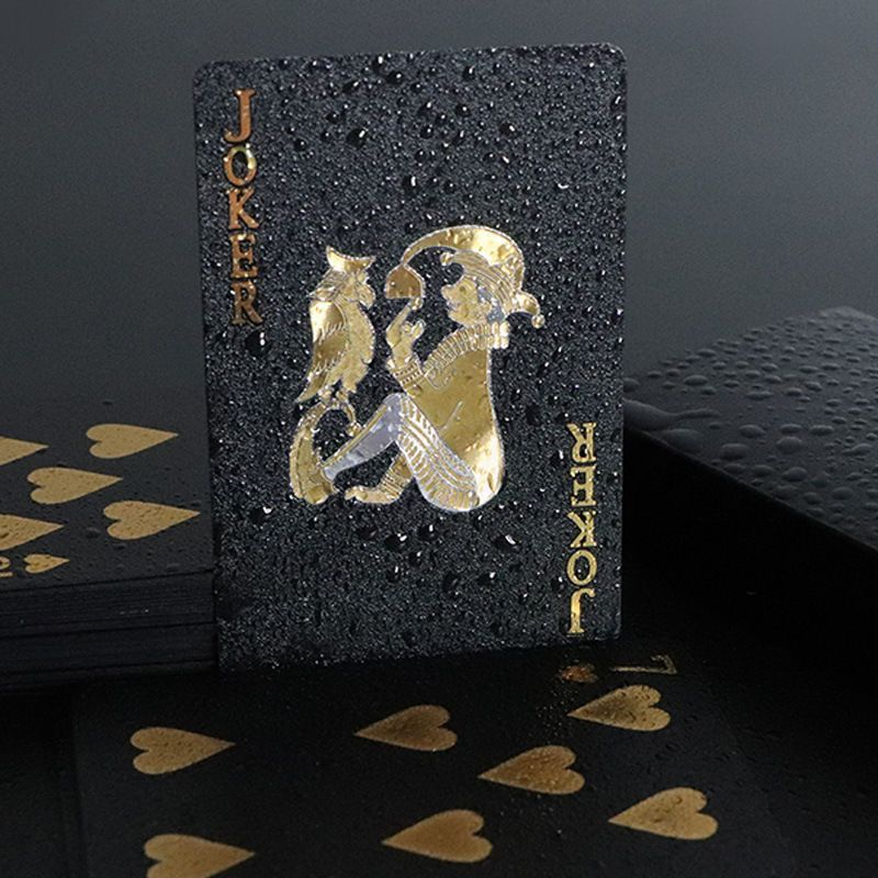 Cartão de jogo de cartas de ouro preto, à prova d'água, ferramentas mágicas criativas, adereços de jogo de tabuleiro de xadrez para casa, feriado, jogo de festa clássico