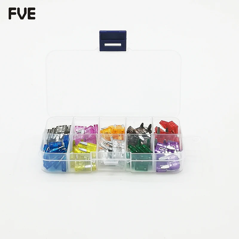 Mini small medium standard Micro2 low profile MINI Blade Fuse Automotive Fuses car fuse Kit APS ATR 2A to 35A+BoX