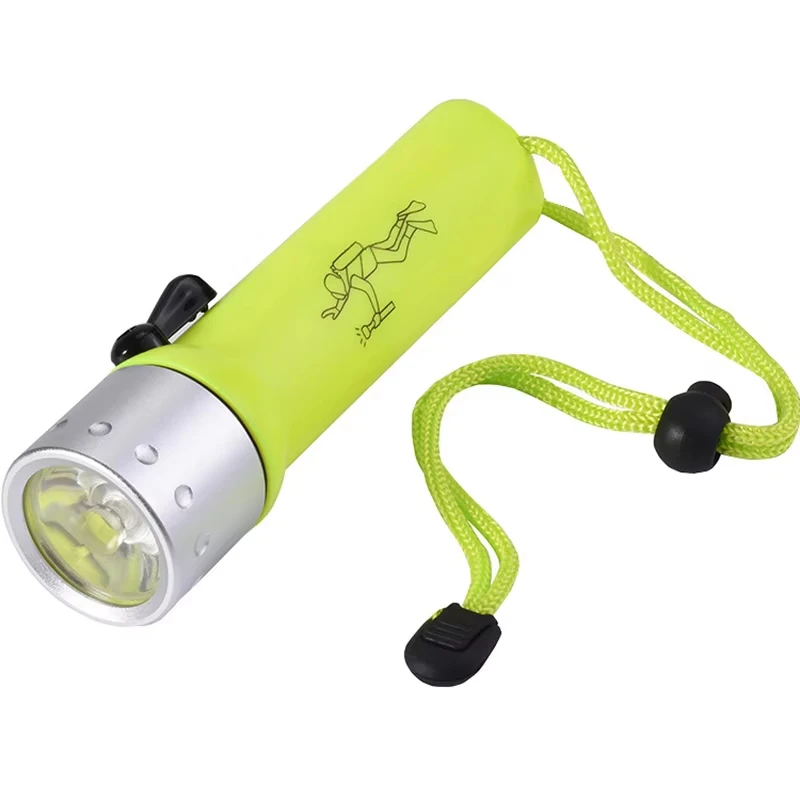 Torcia a LED con controllo magnetico Torcia subacquea con foro Illuminazione Mini torcia portatile impermeabile a lungo raggio per esterni.