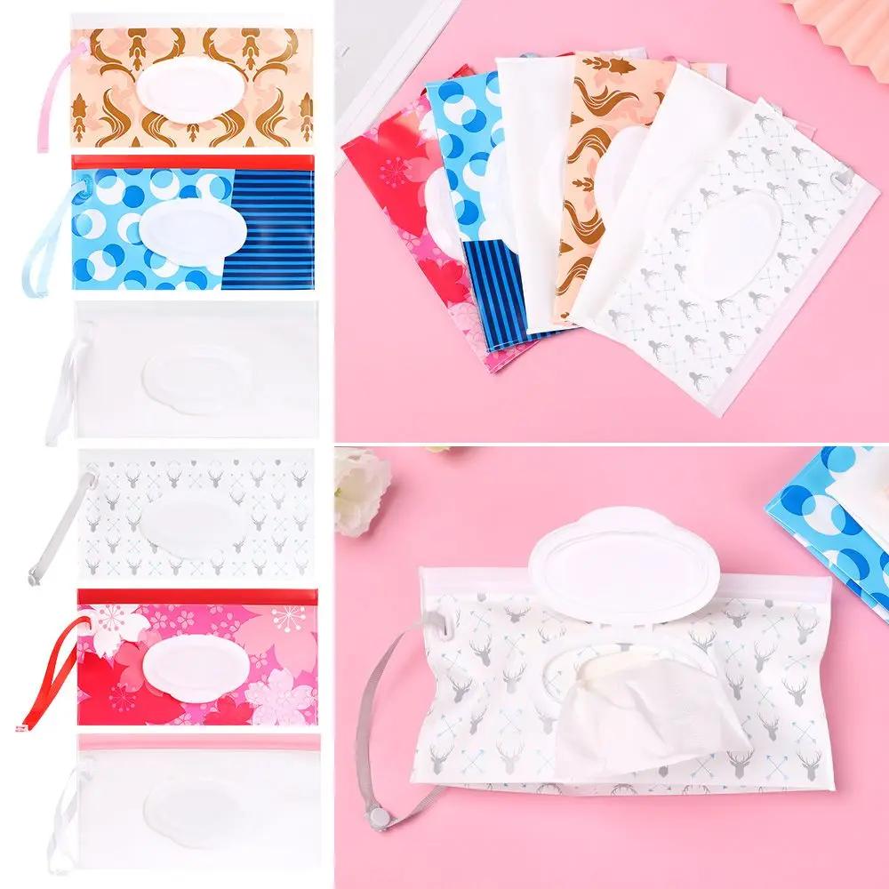 Moda ao ar livre snap-strap produto do bebê portátil maleta de transporte saco de lenços umedecidos bolsa cosmética caixa de tecido acessórios de carrinho