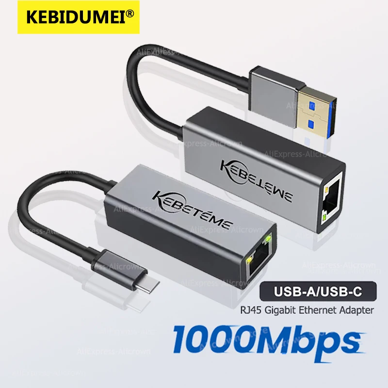 ﻿   10/100/1000 Мбит/с USB 3.0 к Rj45 Сетевая карта типа C к RJ45 Lan Ethernet-адаптер для ПК Macbook Windows Интернет-кабель для ноутбука