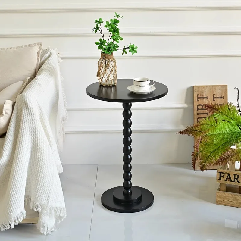 ขายร้อนโมเดิร์น Retro Retro อเมริกันไม้โต๊ะกลมกาแฟขนาดเล็กหรูหราห้องนั่งเล่น Apartment โต๊ะกลม