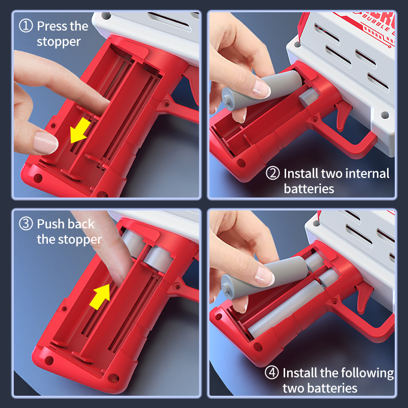 40 Hole Children's Bubble Gun Continuously Bubbles Outdoor Birthday Wedding (Excluding Bubble Liquid and Battery)
