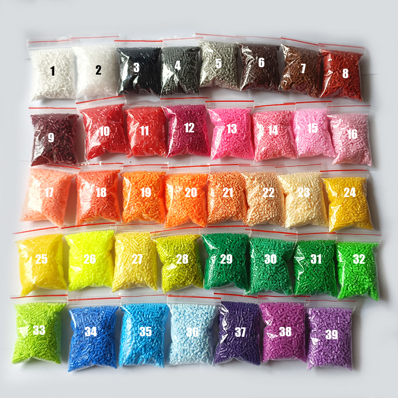 2000 ชิ้น/ถุง 2.6 มม.Hama ลูกปัดปริศนา Perlen ลูกปัดเหล็ก DIY Perler ฟิวส์ลูกปัดสติปัญญาการศึกษาของเล่น