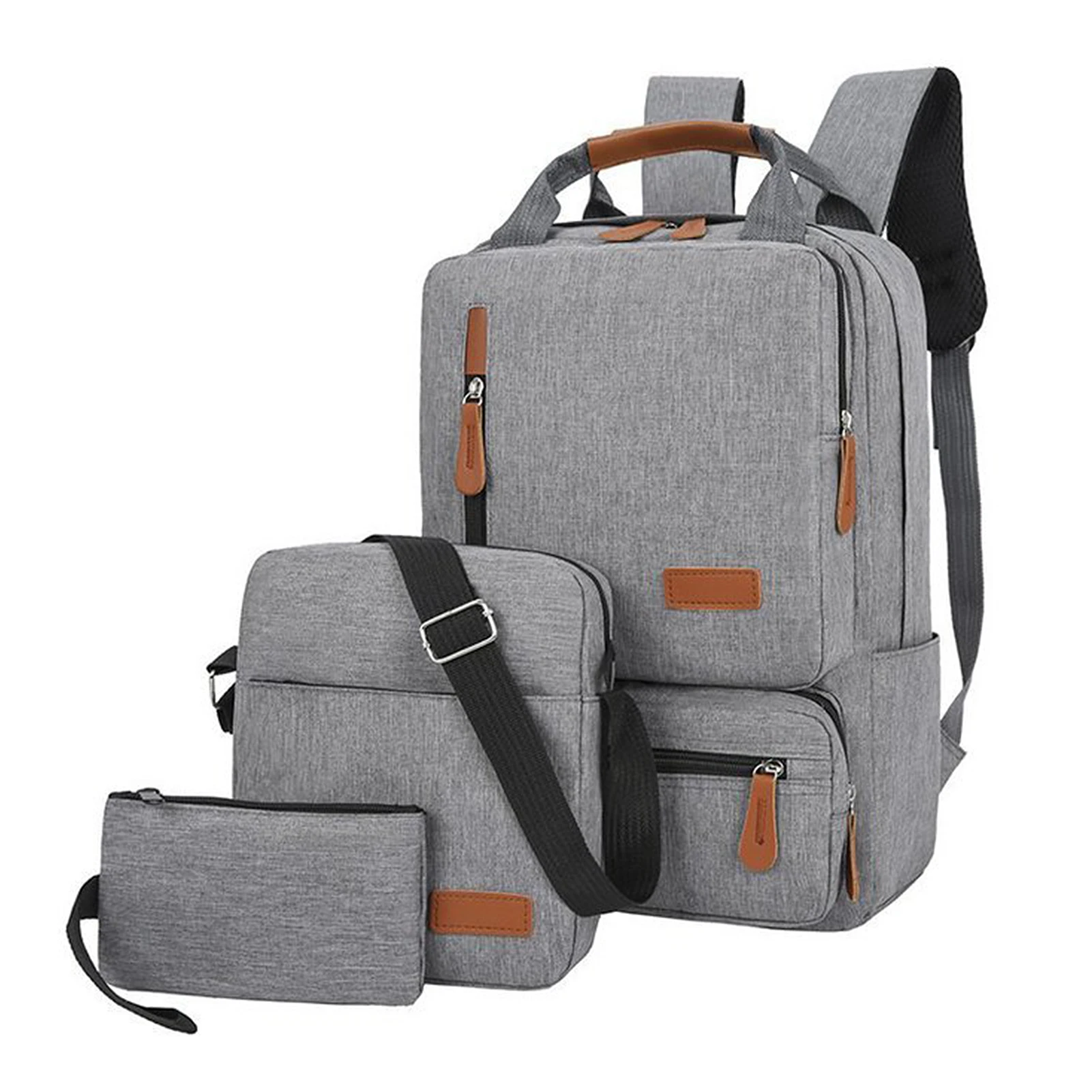 3 stücke Rucksack Set Frauen Männer Laptop Rucksack Umhängetasche kleine Tasche für die Reises chule Business Work College