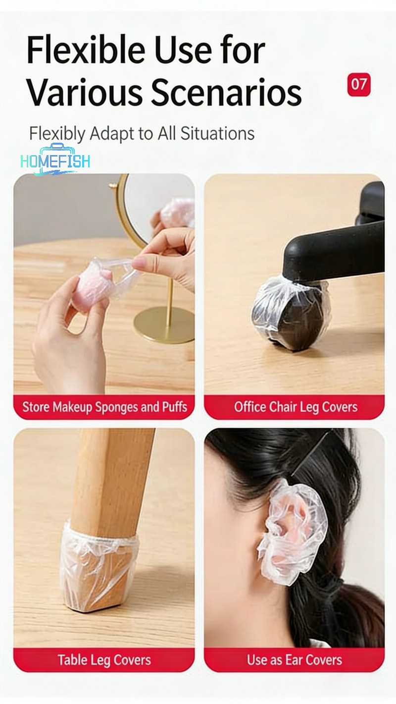 Homefish 50/80pcs Luggage Wheel Covers - Dustproof Suitcase Protectors Wheel, Disposable Travel Accessories for Trolley Cases