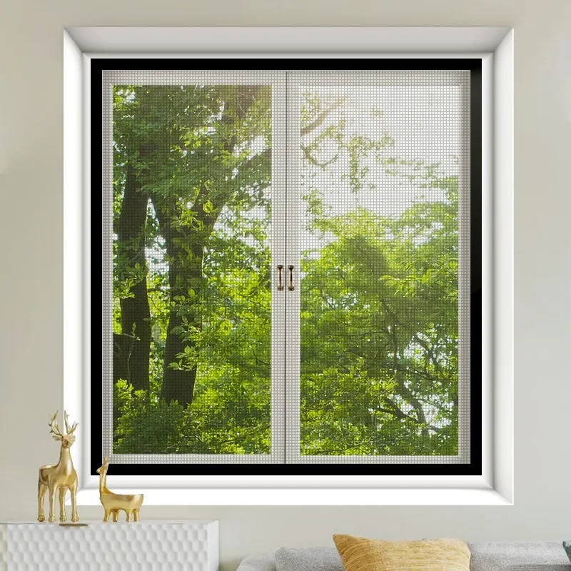 Simple Anti Mosquito No Need to Punch Holes Mosquito Net Window Self-adhesive Type Anti-mosquito Screens Home Textile Garden