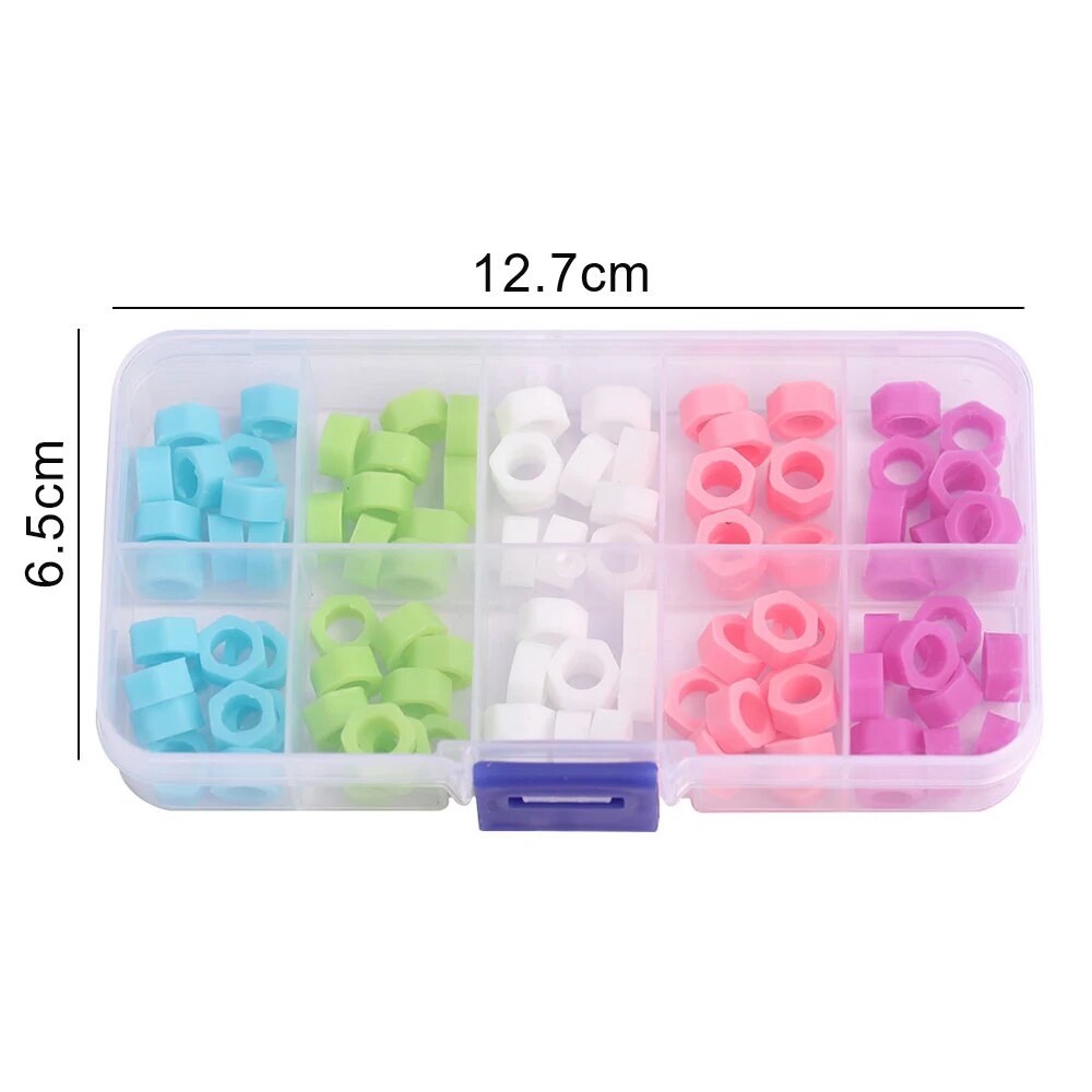 100 unids/caja Dental Color anillo de código de silicona círculo de identificación instrumento de ortodoncia dentista Material de cuidado bucal Autoclavable