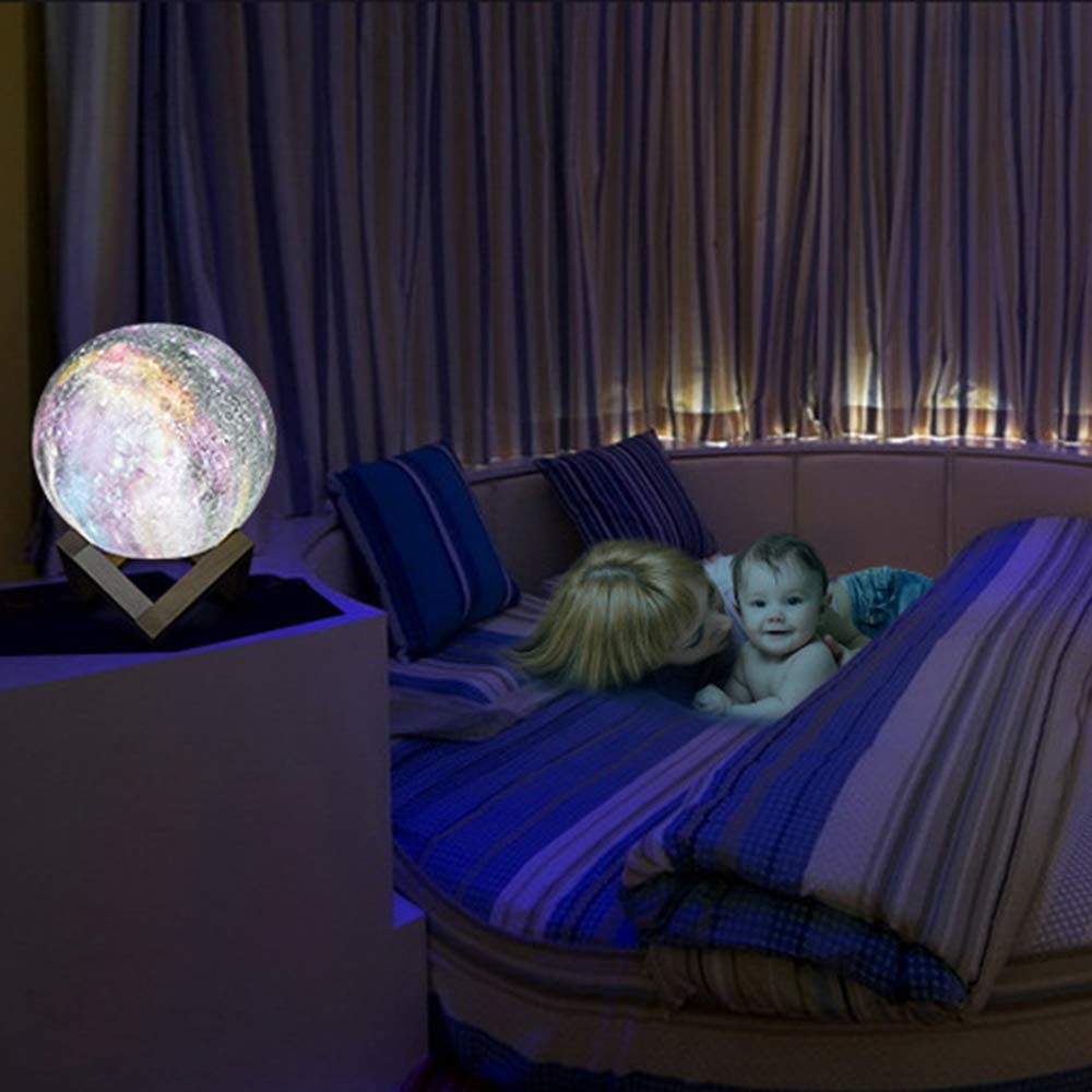 Z20 3D Druck Mond Lampe Galaxy Mond Licht Kinder Nachtlicht 16 Farbwechsel Touch Fernbedienung Galaxy Licht Dropshipping Link