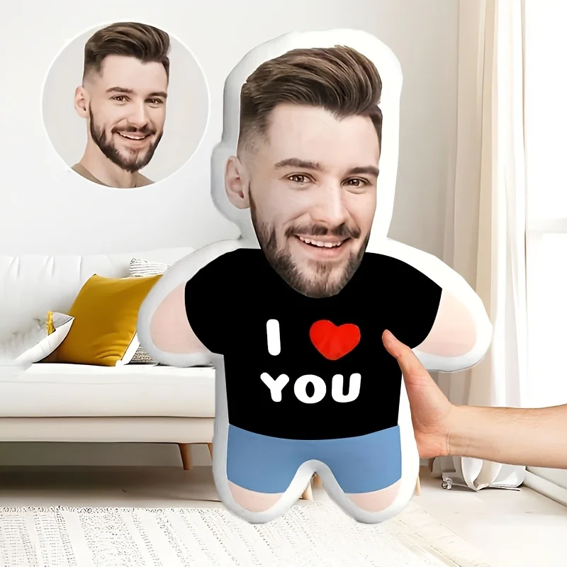 Almohada fotográfica personalizada de nuevo diseño con diseño de rostro y cuerpo, regalo perfecto para parejas, novios y novias.