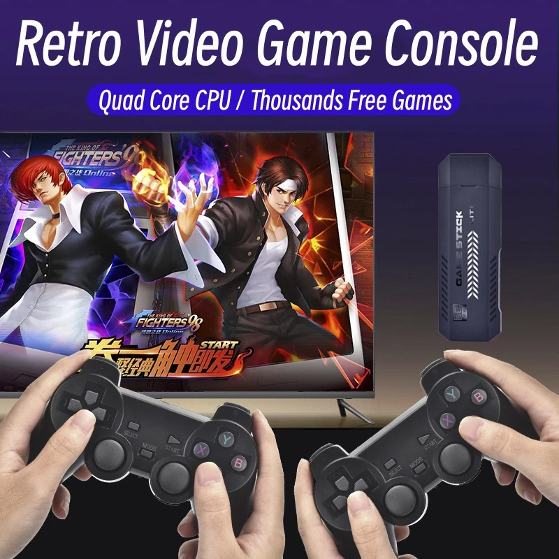 X2 Plus Retro Game Console 128G - 41000 Games, Multi-Emulator for PSP/PS1/MAME with Wireless Gamepads