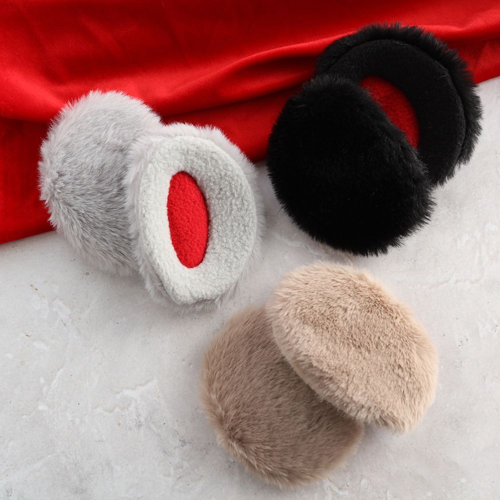 Bandless Ear Muffs Winter Fluffy Fleece Ear Cover Soft Thick Ear Warmers Windproof Ear Protection for Men Women