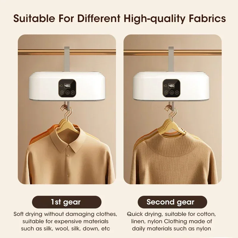 Mini sèche-linge électrique portable, pliable, intelligent, chronométré, séchage rapide, armoire domestique avec sac de séchage, style de voyage compact