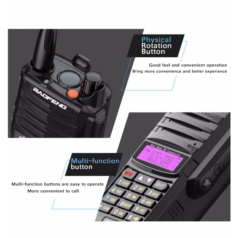 Baofeng UV-9R Plus 15W IP68 Wasserdichtes Walkie Talkie Dual Band 16KM Long Range Tragbarer VHF/UHF Transceiver CB Jagd Amateurfunk
