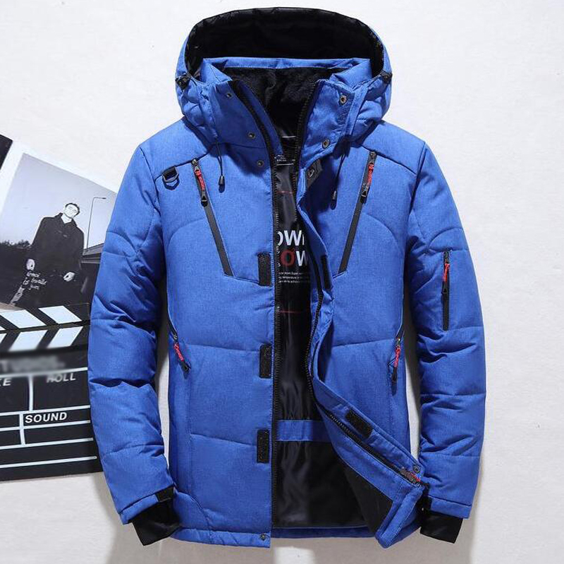 20 Graden Donsjack Mannelijke Winterparka 'S Heren Witte Eend Donsjack Met Capuchon Buiten Dikke Warme Gewatteerde Sneeuwjas Oversized M-4XL
