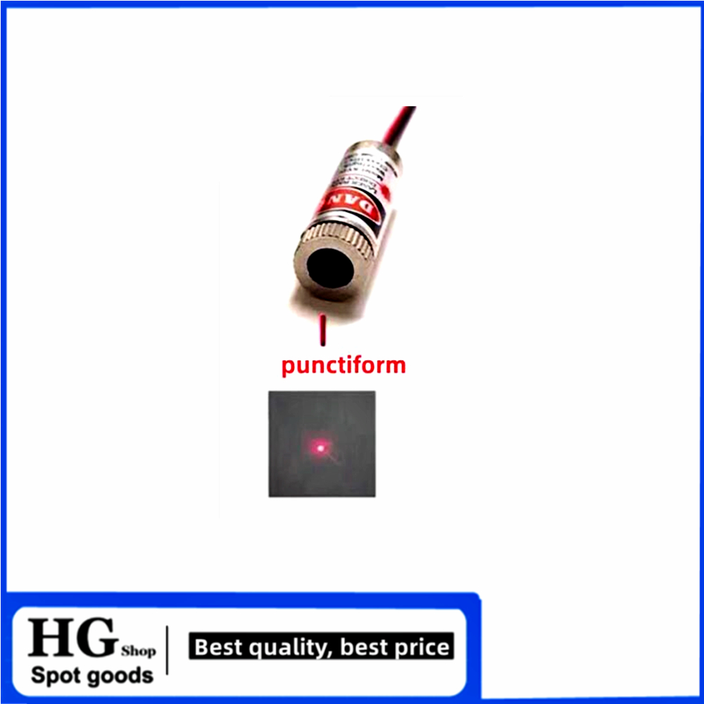 Módulo láser de 12mm, cabezal láser rojo de grado industrial, longitud focal ajustable, 650nm, 5mw, línea recta en forma de punto