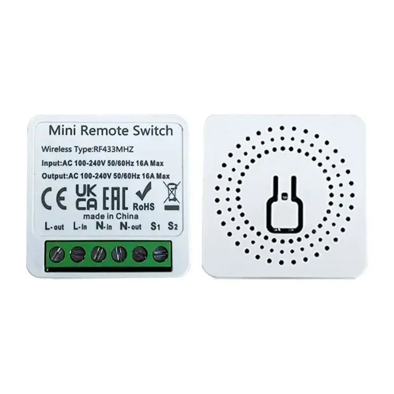 Interruptor de luz inteligente inalámbrico, 433MHz, 1/2/3 entradas, 86 interruptor de Panel de pared con Control remoto, Mini receptor de relé, lámpara de luz Led para el hogar