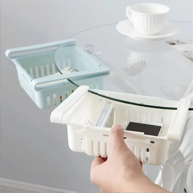 1pc cesta de armazenamento de geladeira flexível expansível organizador de geladeira gaveta rack de armazenamento caixa fresca freezer armazenamento