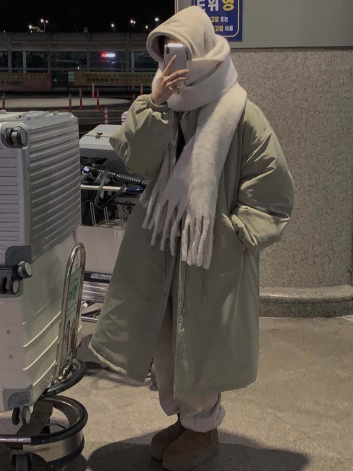 Chic Winter New Workwear Parka Drawstring Cotton Jacket Women's Loose Warm Outerwear Korean Sle Commute Long Sleeve Zipper