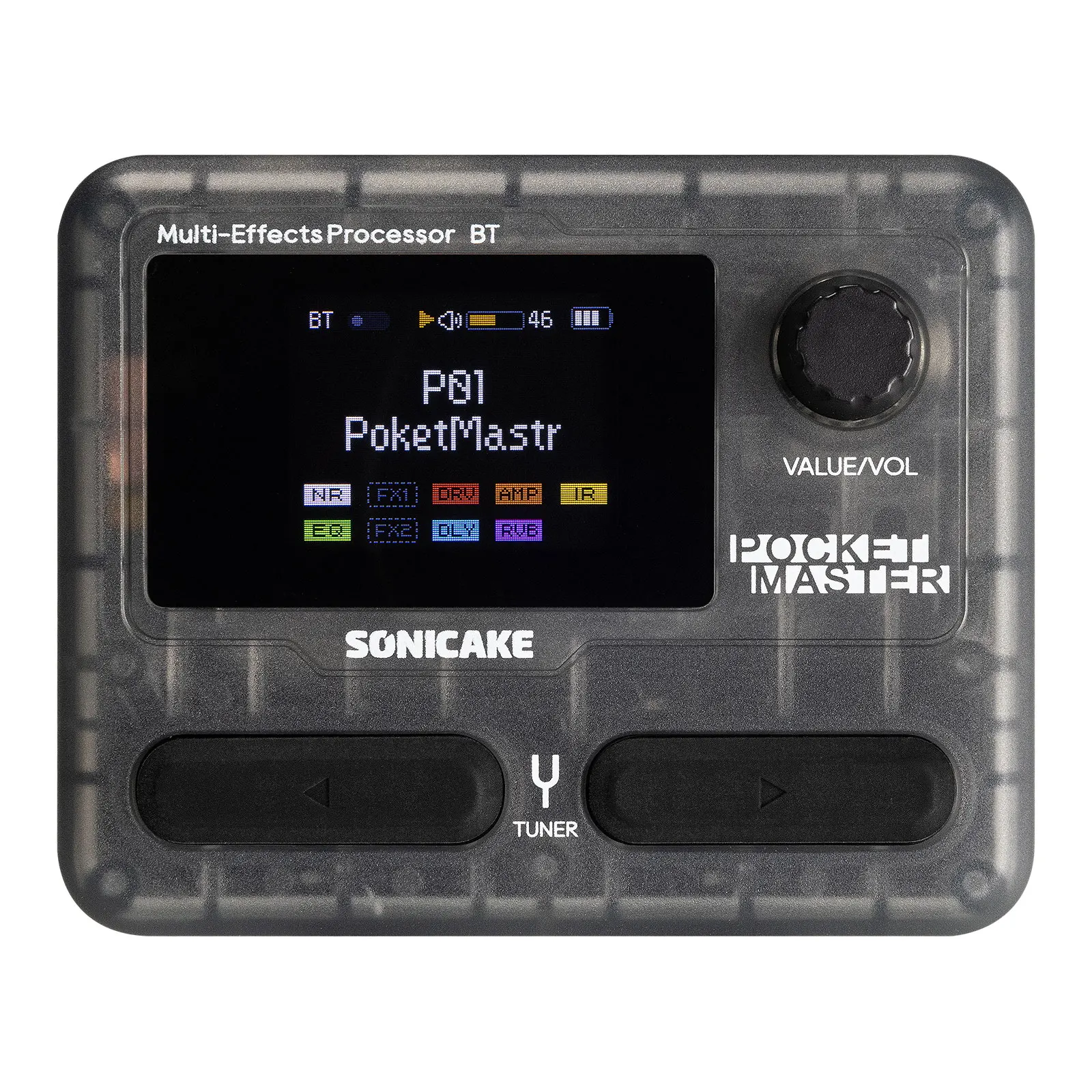 SONICAKE Pocket Master funda colorida versión Global en inglés amplificador de bajo de guitarra más de 100 Pedal multiefectos Control de aplicación recargable
