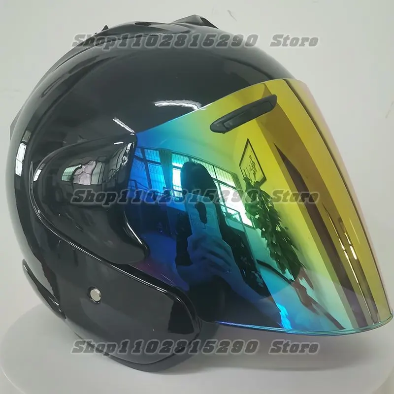Ram3 Bright Black Halbhelm Herren und Damen Motorrad Off-Road Sommerhelm Downhill Racing Mountain Cross Casco Capacete