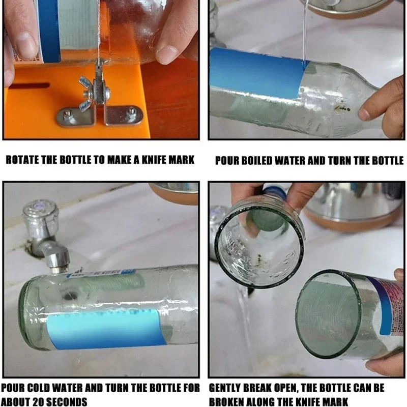 Universal Glass Bottle Cutter Adjustable Glass Wine Bottle Cutter DIY Wine Bottle Crafts Hand Tools Glass Cutting Tool