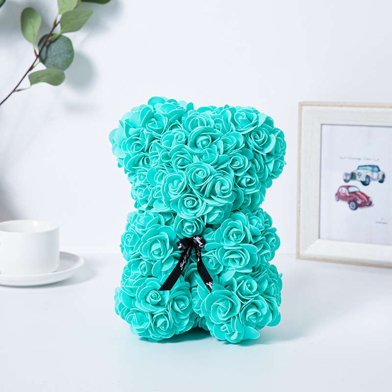 1pc Valentine's Day Gift Creative Rose Bear Gift  PE Flower Romantic Foam Bear Hug Bear