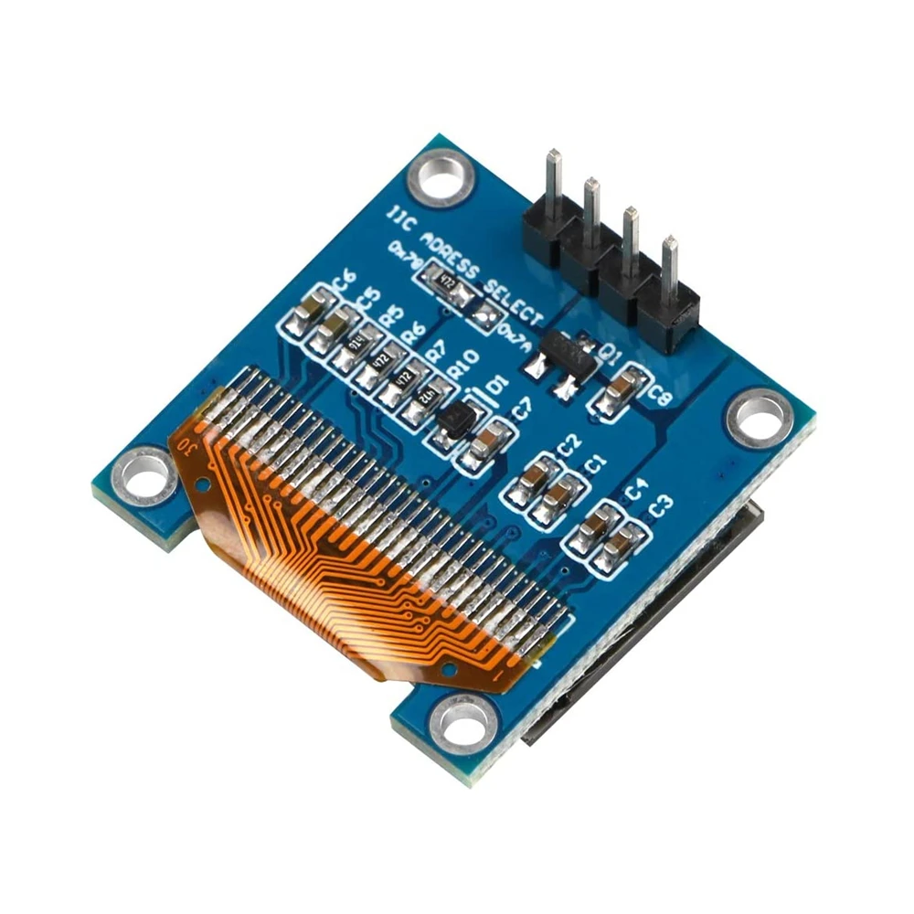 Module d'affichage OLED 0.96 pouces, 1 à 10 pièces, I2C IIC SPI série 128x64 SSD1306 LCD 3.3-5V 4 broches blanc/bleu/jaune bleu pour Arduino