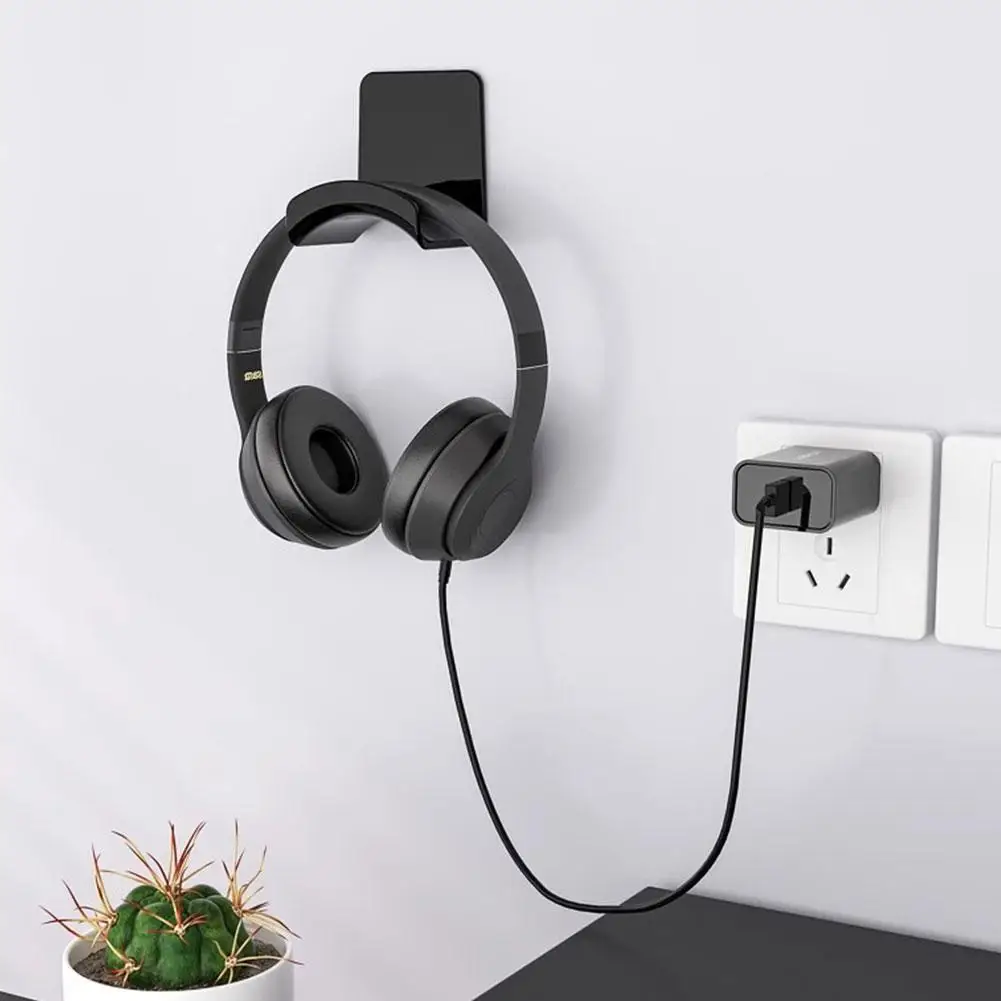 Universal-Kopfhörer ständer Kleber Kunststoff-Wand halterung unter Schreibtisch Headset Rack Halter Unterstützung für Gaming-Kopfhörer halterung