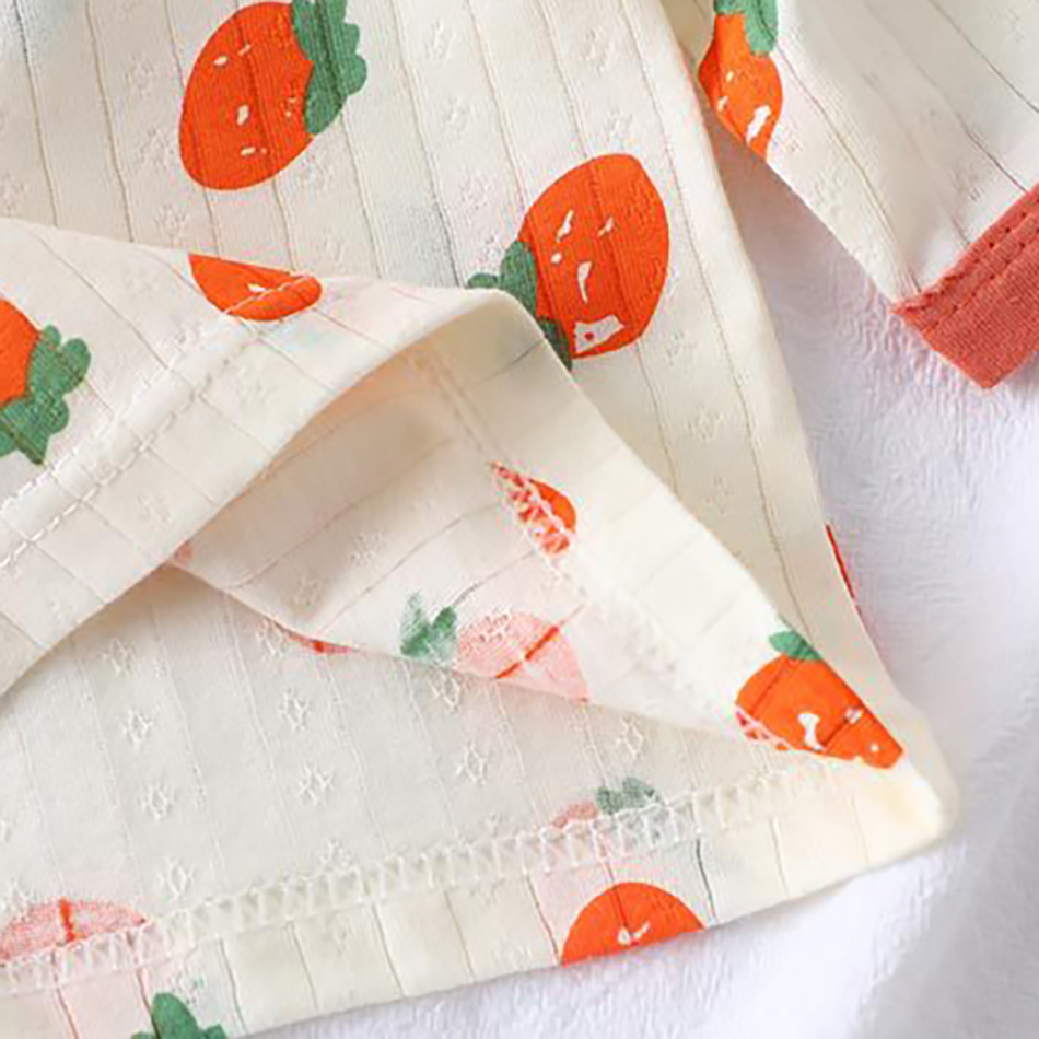 Zomer kinderen katoenen pyjama met lange mouwen en broek zacht ademend baby nachtkleding cartoon beer AC kamerkleding jongens meisjes kleding