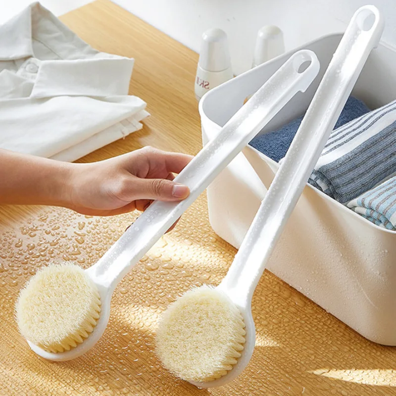 2023New แปรงอาบน้ํายาว Exfoliating Scrub เครื่องนวดผิวขัดห้องน้ําแปรงกลับอาบน้ําแปรงทําความสะอาด