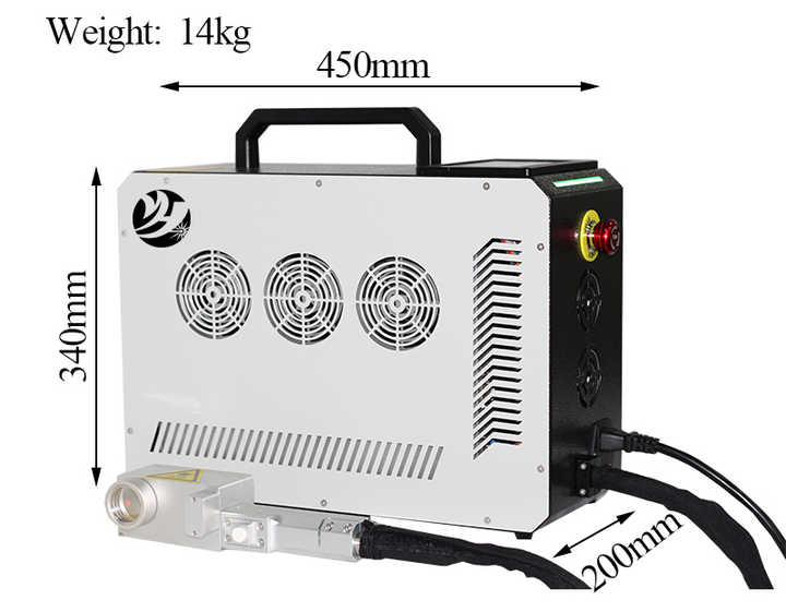 Backpack handheld 50W 100W laser paint stripping machine rust removal paint oil removal pulse laser machine for sale