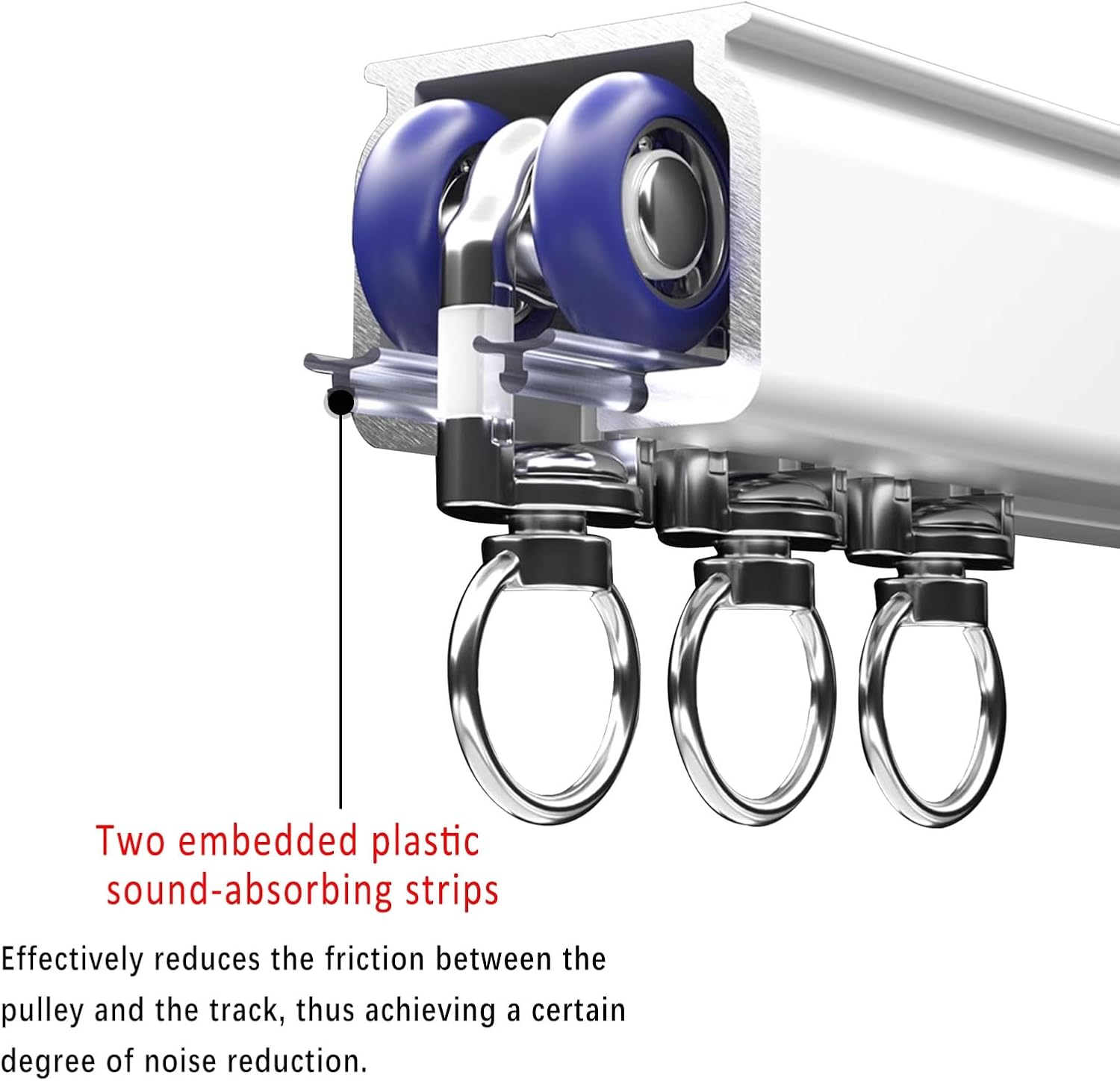 de aluminio, divisor de habitación ajustable con tiras insonorizadas, montaje en techo/WalL, accesorios completos incluidos, 330