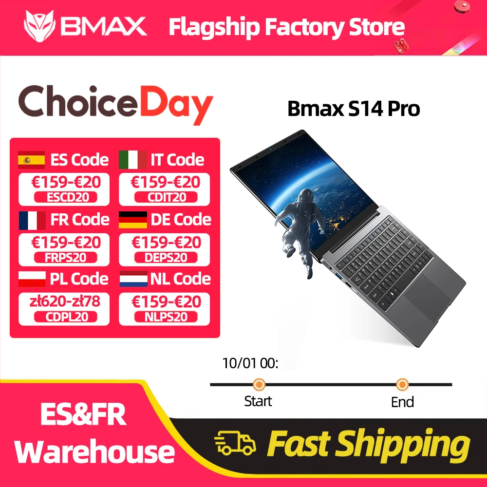 Bmax S14 Pro Intel N5000 8Gb Ram 256Gb Ssd Cpu 1920*1080 14 Inch Laptop Windows 11 Notebook Dual Wifi USB Laptop Pc