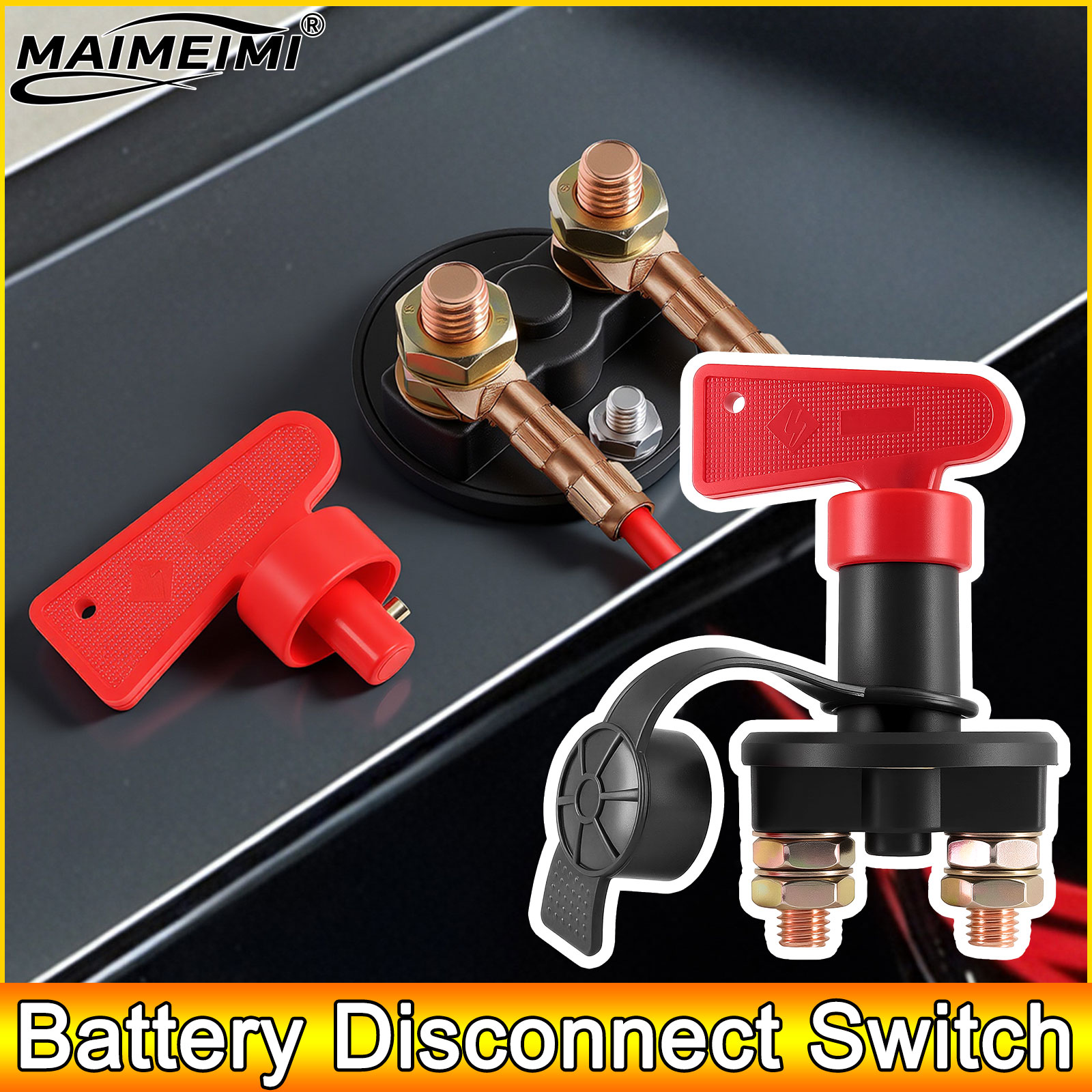 1pc Auto Batterie Schalter Trennschalter Power Isolator Cut Off Rally Schalter Kit Mit Abnehmbarem Schlüssel Für Auto Motorrad Lkw boot