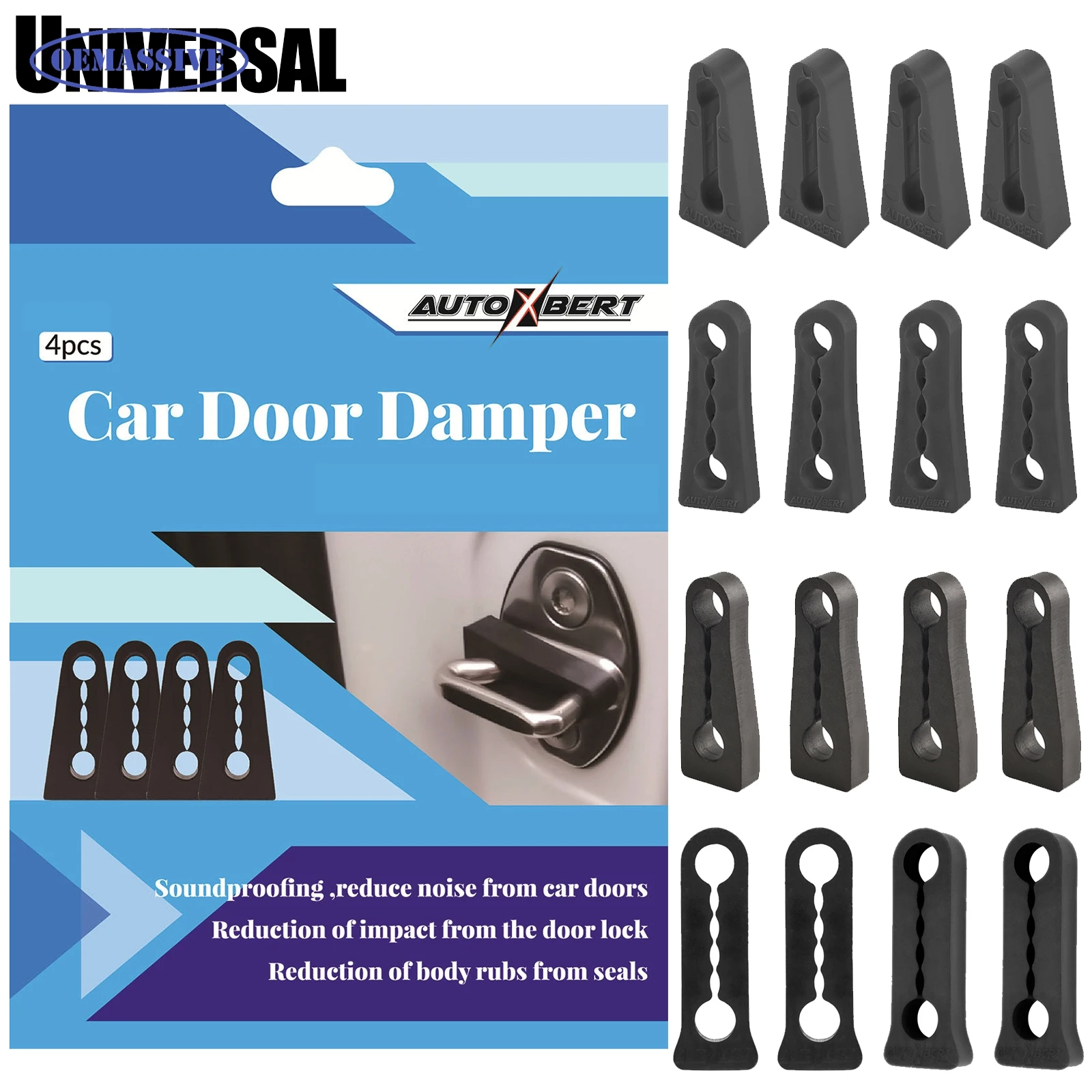 Amortiguador de cerradura de puerta de coche Universal para Toyota Nissan VW Hyundai KIA Peugeot sello amortiguador absorbente de golpes 2004 2020 2023 2024