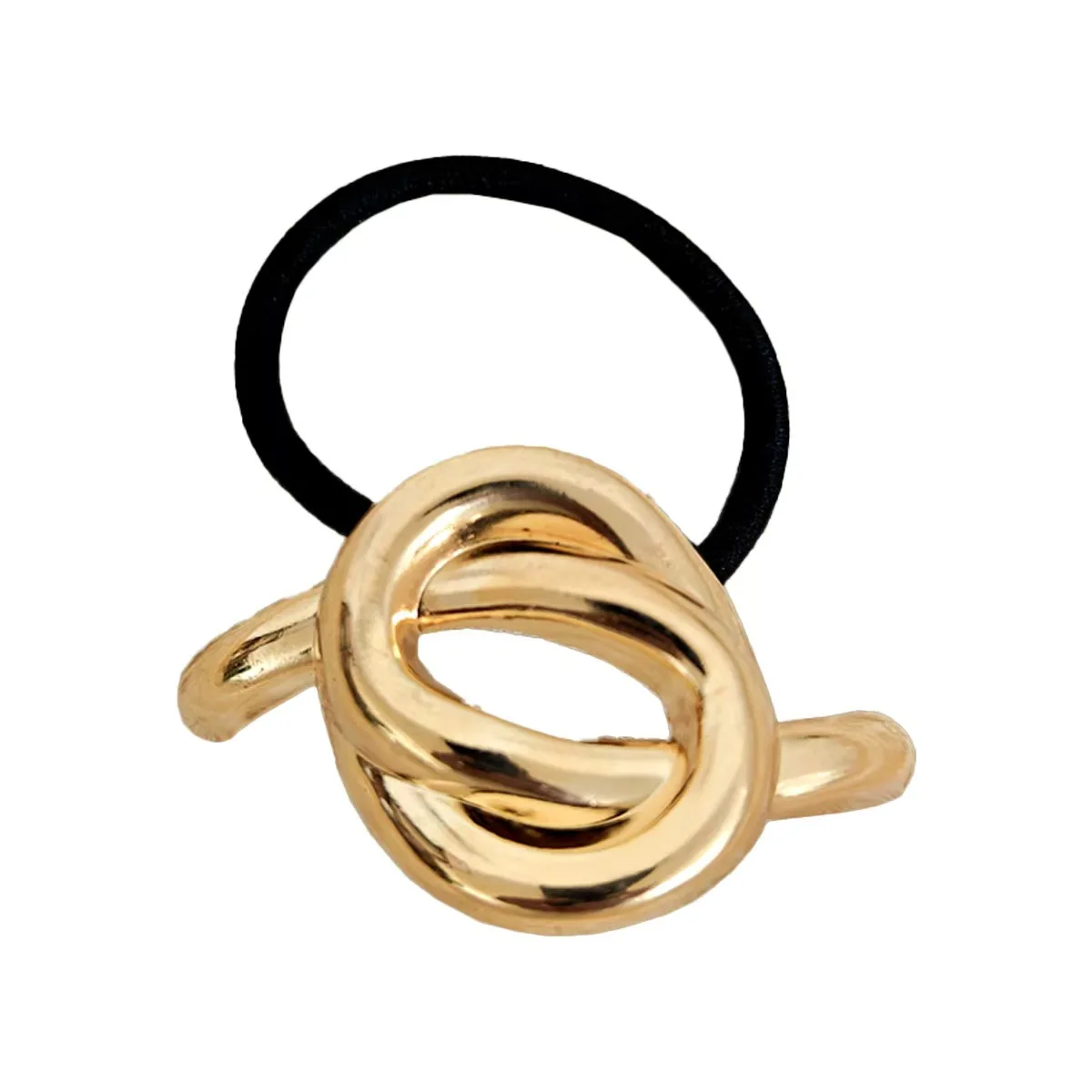 Vendita calda moda metallo irregolare doppio strato fasce per capelli corda donna fascia elastica per capelli coda di cavallo accessori per capelli