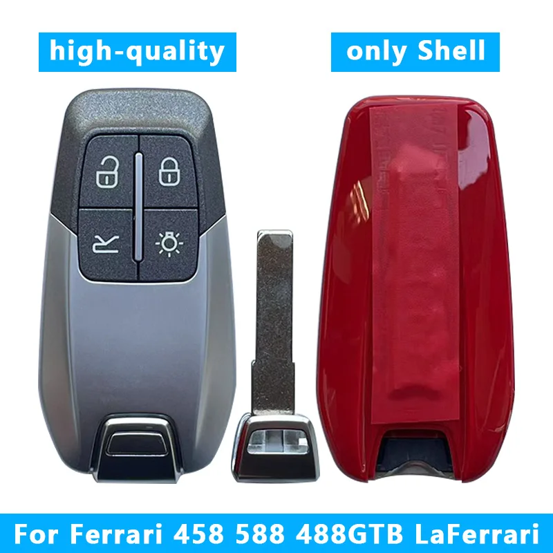 NH КЛЮЧ для Ferrari 458 588 488GTB LaFerrari 2014-2020 гг., 4-кнопочный пульт дистанционного управления, чехол для автомобильного ключа CS 094004   с лезвием