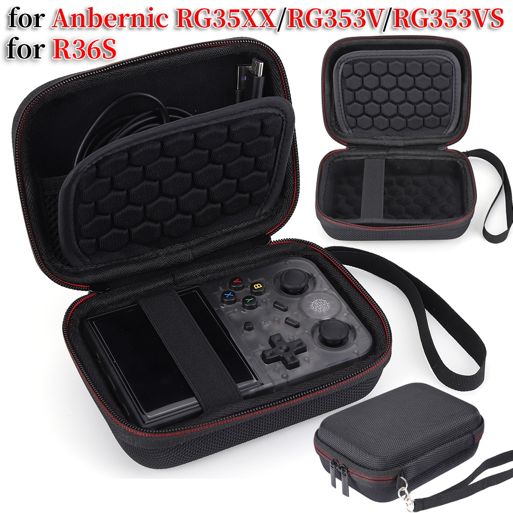 Capa para console de jogos portátil r36s, bolsa de transporte para anbernic rg35xx rg353v rg353vs, bolsa de viagem rígida portátil, acessórios de jogo