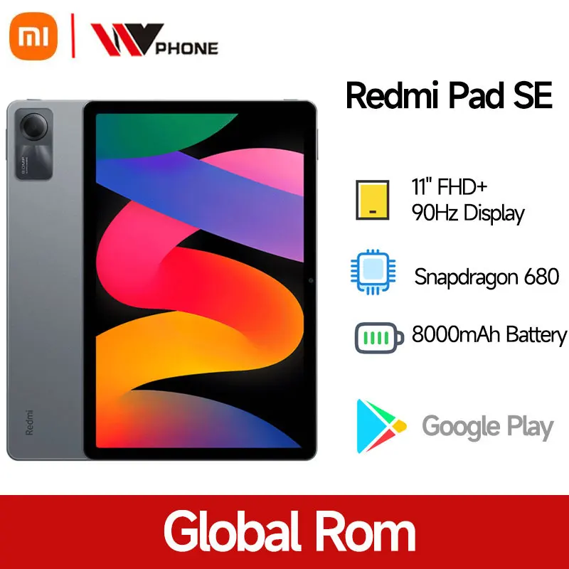 ROM Global Xiaomi Redmi Pad SE 11 pulgadas FHD + pantalla de 90Hz Snapdragon 680 CPU 6GB 8GB/256GB 128GB 8MP 8000mAh MiPad Tablet
