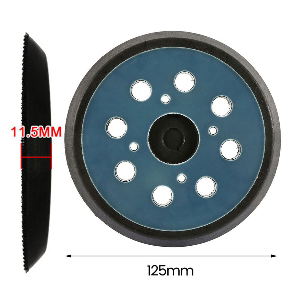 1-10Pcs 5 Inch 8 Holes Sanding Pads 3/4 Nails Hook&Loop Backing Round Sanding Disc Pad for Sander Angle Grinder Accessories