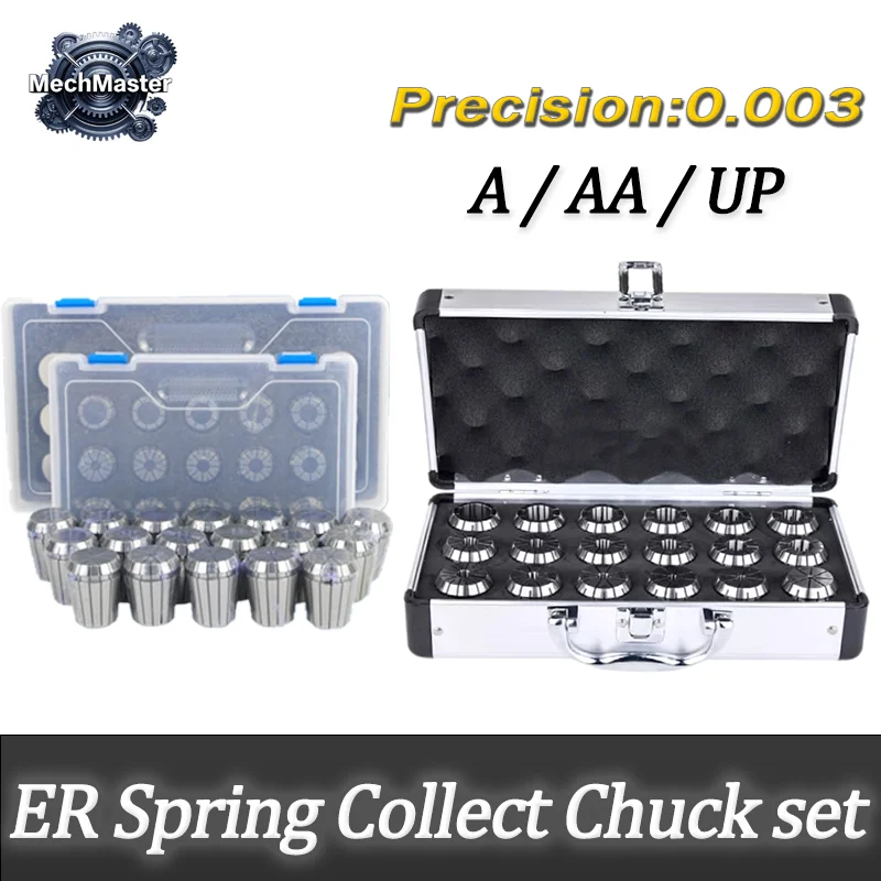 Precision ER AAA Collet Set AA  ER11 ER16 ER20 ER25 ER32 ER40 AA 0.008 A 0.015mm Tools Holder Clamping ER Spring Collect Chuck