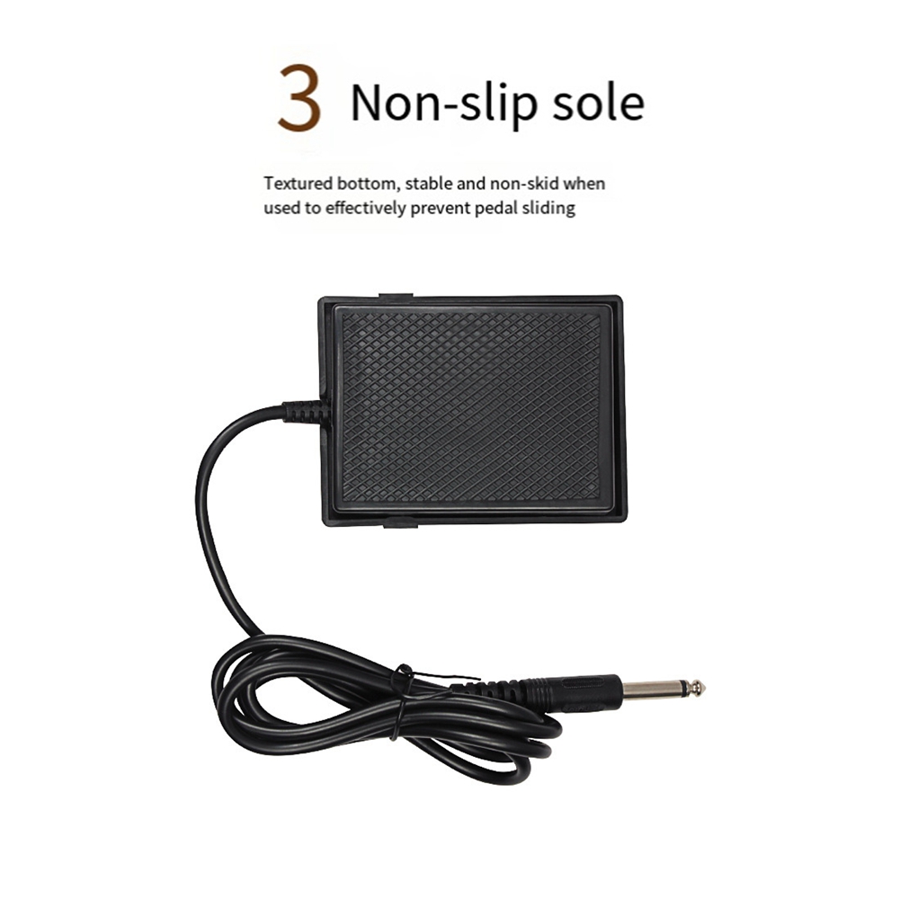 Pedal de sustentação universal para instrumento musical a71p, material abs preto, acessórios universais para guitarra acústica e baixo